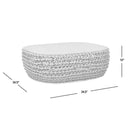 Willow - Oval Woven Patio Coffee Table, Wicker Frame