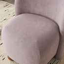 Modern Low Back Accent Upholstered Armless Living Room Chairs, Round Feet
