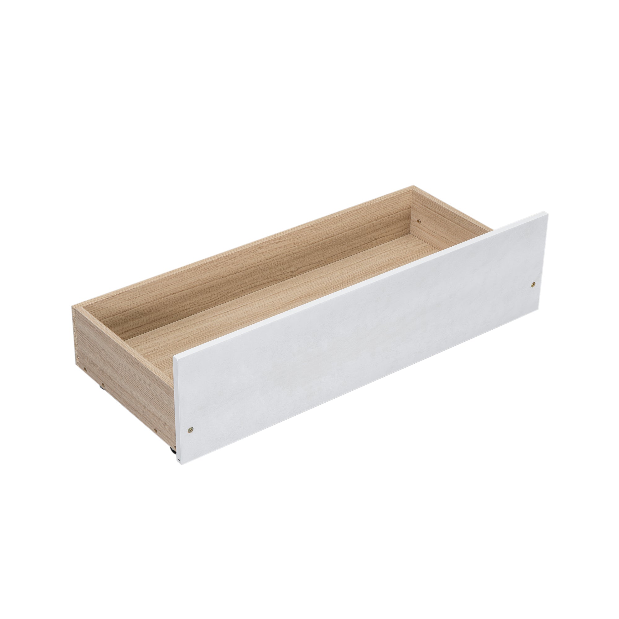 Wood Twin over Full Bunk Bed with 2 Drawers, White - Atlantic Fine Furniture Melbourne FL