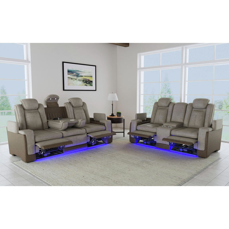 Lantana - Power Motion Loveseat With Power Headrest, LED, And Console