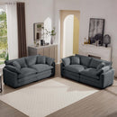 Elegant Corduroy Oversized Sectional Sofa Set With Deep Seats And Flexible Layout