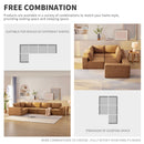 Modular Sectional With Wide Seat Free Combination L Shaped Couch Set Cloud Upholstered Minimalist Boneless Sofa