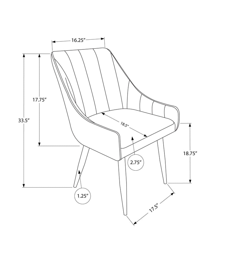 Upholstered Side Dining Chair For Dining Room (Set of 2)