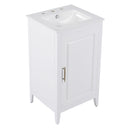 Modern Bathroom Vanity With Sink, Functional Drawer, Soft- Closing Door