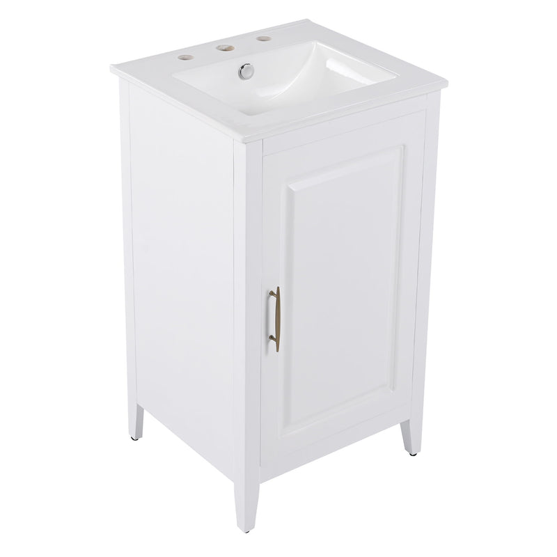 Modern Bathroom Vanity With Sink, Functional Drawer, Soft- Closing Door
