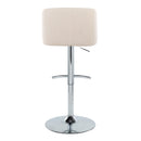 Toriano - Contemporary Adjustable Barstool With Swivel & Rounded T Footrest (Set of 2)