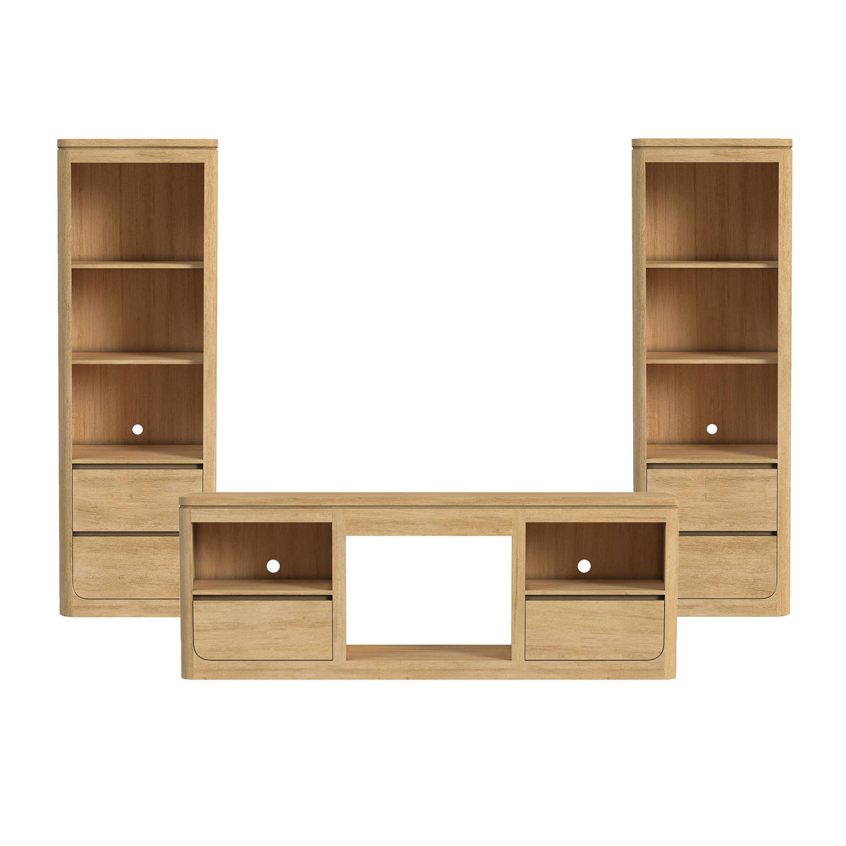 Rosalie Entertainment Unit With 71" TV Console in Black by Elements International