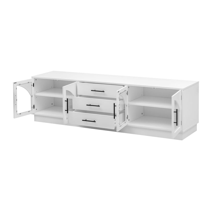 Modern Minimalist TV Stand For TVs Up To 75" With Adjustable Shelves
