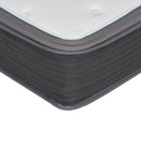 12'' Queen Size Hybrid Mattress In A Box, Plush Gel Memory Foam Mattress Top With Pocket Coil Base - Gray / White