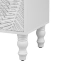 Modern TV Stand With 2 Spacious Storage Space And Anti-Tip Device