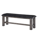 Nathan - Bench With PU Padded Seat - Gray Oak