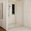 Semi-Frame Single Sliding Shower Door With Clear Tempered Glass