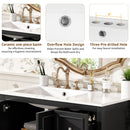 Bathroom Vanity With Sink, Soft-Close Doors, Adjustable U-Shelf, 3 Drawers