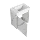 Modern Bathroom Vanity With Ceramic Basin, Wall Mounted Floating Sink Combo, Storage Cabinet