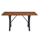 Industrial Style Indoor Dining Table With Metal Legs - Walnut / Black