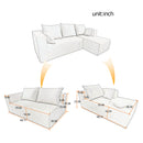 Modular Corner Sofa With Soft Linen Fabric