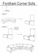 Amber - Velvet Corner Sectional Sofa