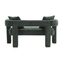 Modern Chenille Loveseat Sofa, Comfy Upholstered 2 Seater