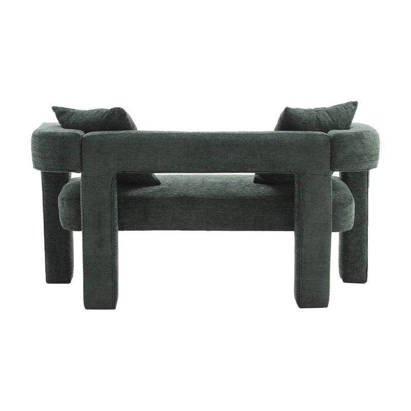 Modern Chenille Loveseat Sofa, Comfy Upholstered 2 Seater