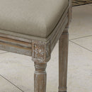 Traditional Style Dining Chair Set With Fabric Upholstery