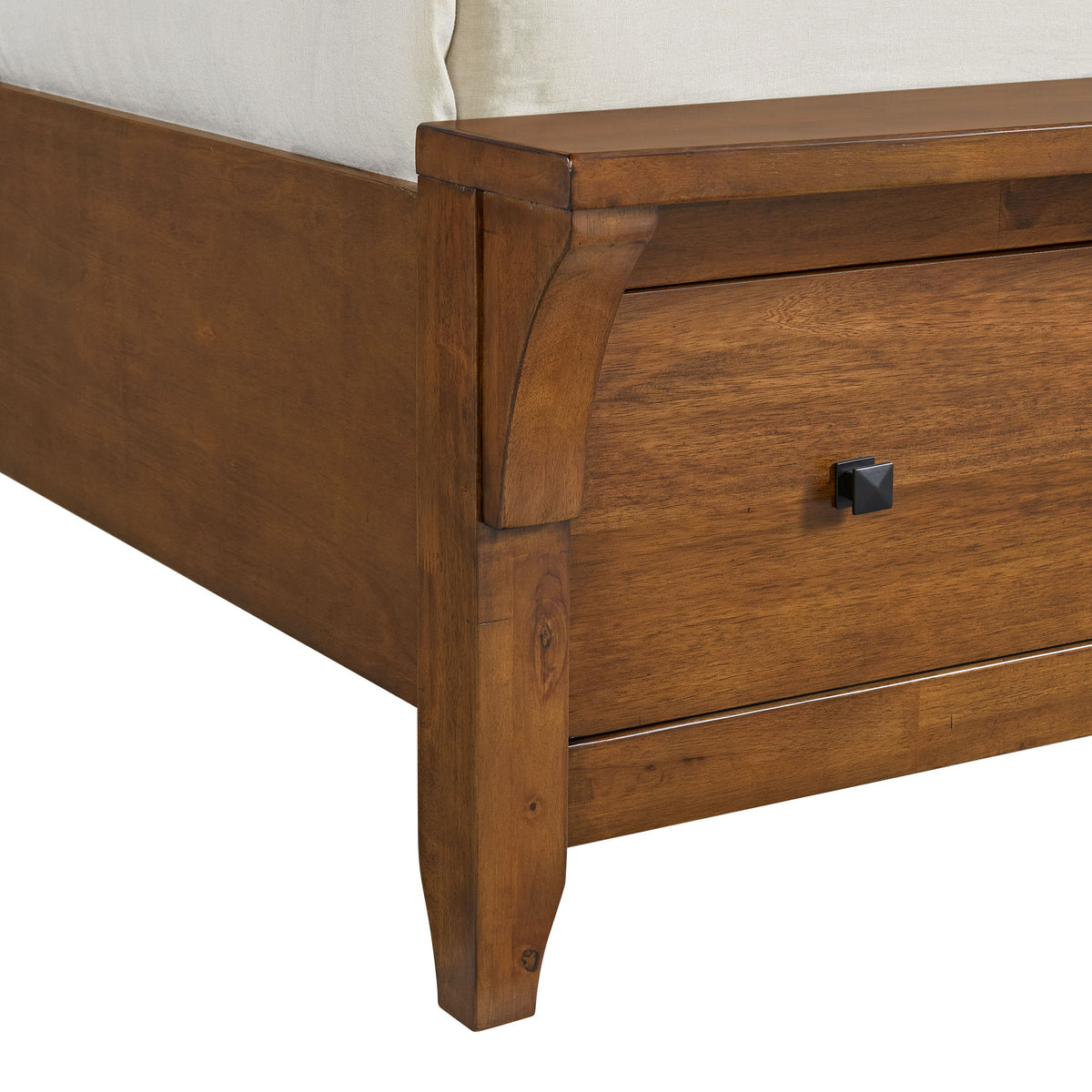 Gage Sleigh Storage Bedroom Set in Light Brown by Elements International, view 20
