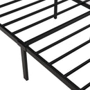 Queen Size Storage Bed Metal Platform Bed with a Big Drawer - Gray