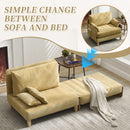 Mid Century Modern Foldable Sofa Bed, 3 In 1 Convertible Sleeper With 3 Pillows