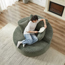 Single Swivel Chair, Fluffy Modern Sleeper, 360 Degree Swivel Chair For Living Room - Green