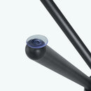 Modern Circular Transparent Tempered Glass Round Table With Metal Legs 36.6" Diameter - Silver / Transparent