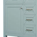 30" Bathroom Vanity Without Sink, Cabinet Base Only, Bathroom Cabinet With Drawers - Green