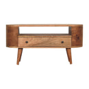 Mini Rounded Entertainment Unit - Oak