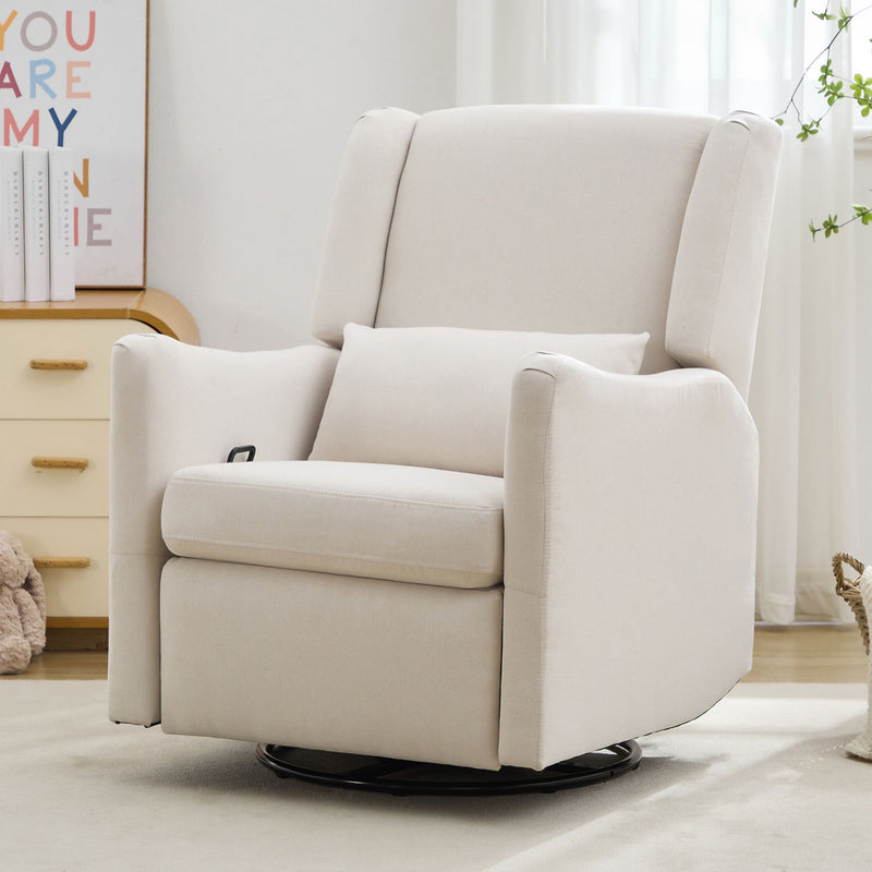 Wide Wingback Swivel Rocker Recliner Chair For Living Room