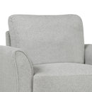 Living Room Furniture Armrest Single Sofa   and Loveseat Sofa (Light Gray)