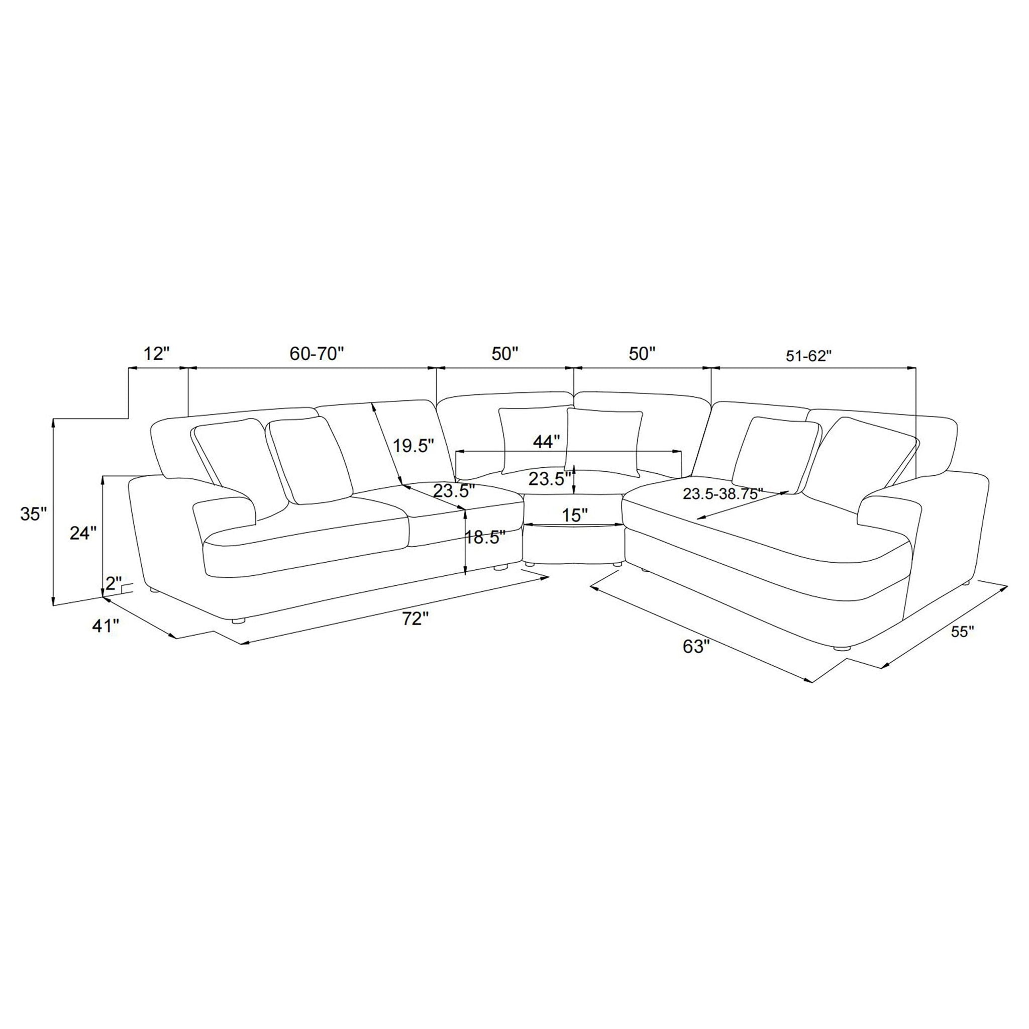 Emberson 3-piece Upholstered Modular Sectional Sofa Ivory