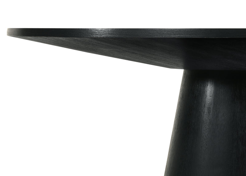 Jasper - Contemporary Round Dining Table With Black Finish Chairs