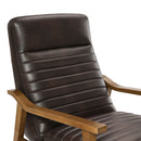 Asher - Modern Push Back Recliner With Wood Arms