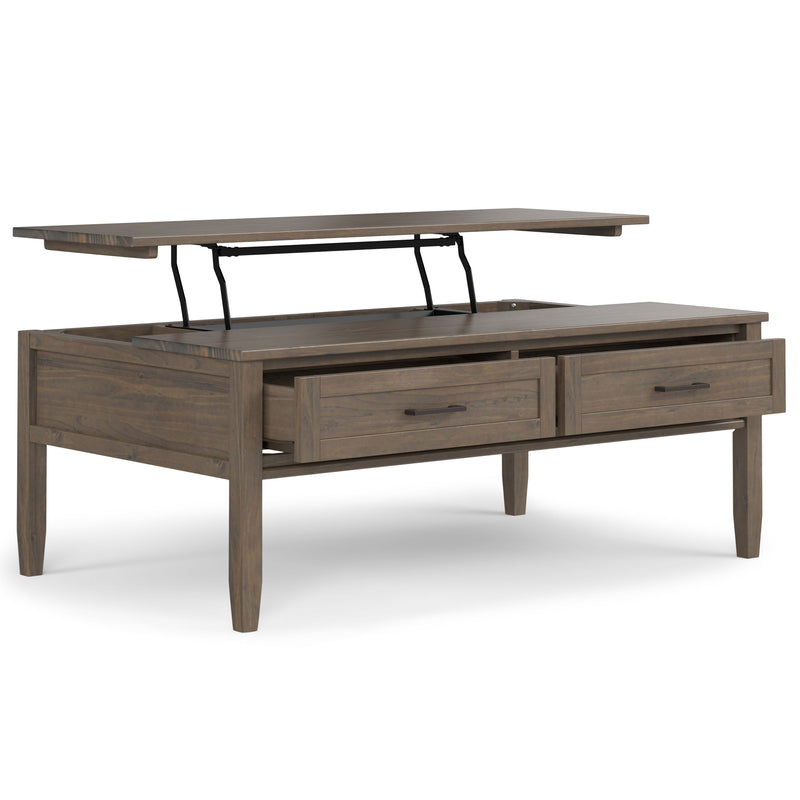 Ela - Lift Top Coffee Table - Smoky Brown