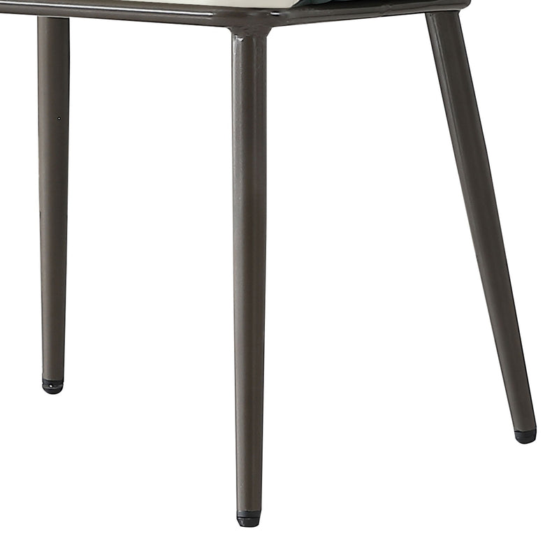 Dining Chairs, Modern Faux Leather Dining Metal Legs (Set of 2) - Green