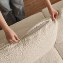 Cloud Sectional Couch, Convertible With Ottoman, 3 Seater Modular Design