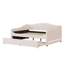 Upholstered Daybed With Light And Trundle