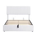 Elegant Upholstered Platform Bed With Hydraulic Storage System
