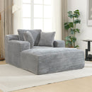 Modern Full Compressed Chaise Lounge Sofa Bed With Removable Pillows