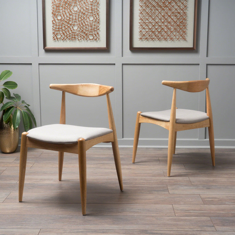 Candescent - Dining Chair With Curved Back And Wood Frame (Set of 2)
