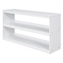 Loft Low Study Bed With Cabinet, Shelves And Rolling Portable Desk, Multiple Functions