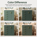 Ceramic Sink Combo, Freestanding Vanity Set With 3 Drawers & Soft Closing Doors