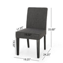 Contemporary Dining Chair With Upholstered Seating And Tapered Legs