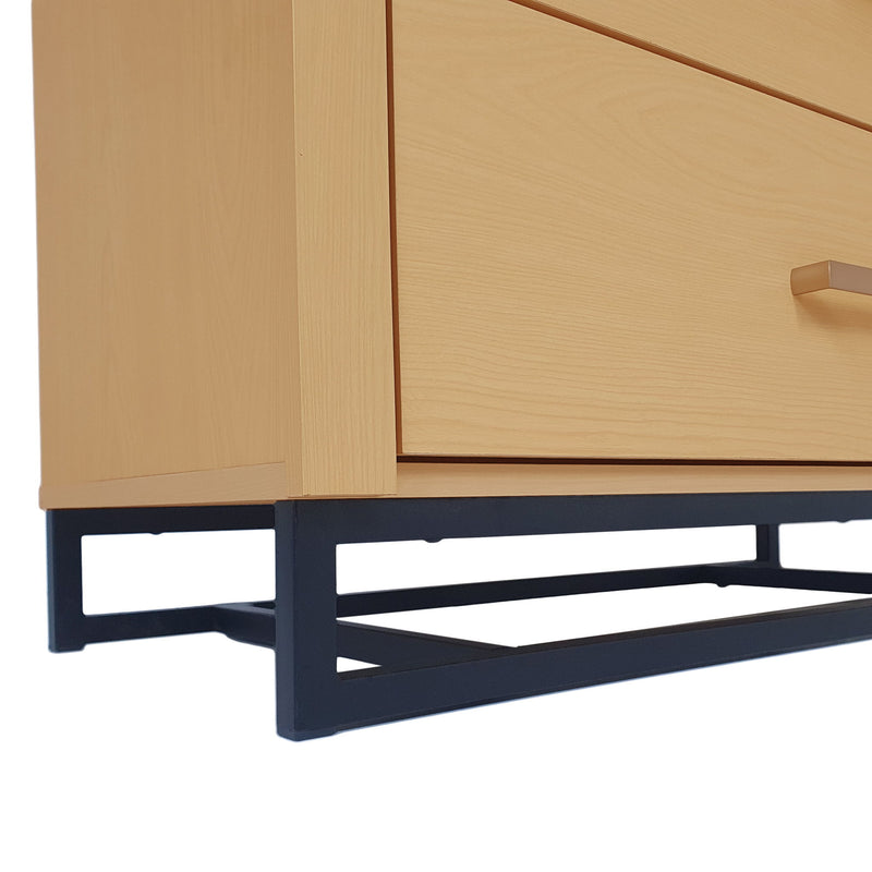 Borah - Contemporary Wood 5 Drawer Dresser - Natural