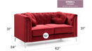 Stylish Sloped Arm Loveseat