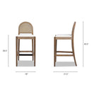 Panama - Curved Back Cane Bar Stool (Set of 2)