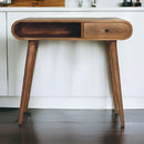 Writing Desk, Curved - Chestnut